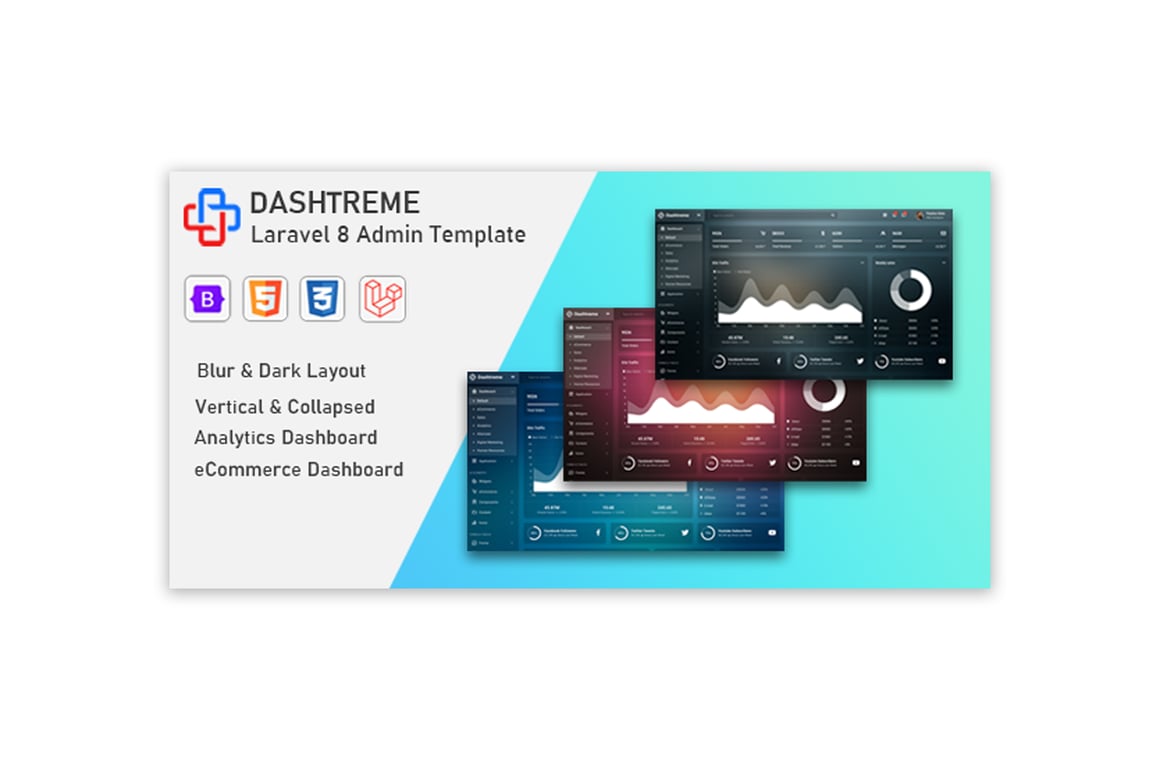 Dashtreme - Template Website Admin Laravel 8+ dengan Bootstrap 5 yang Responsif