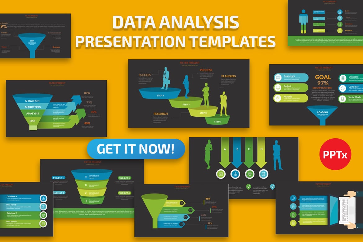 Template PowerPoint Analisis Data yang Menarik dan Profesional