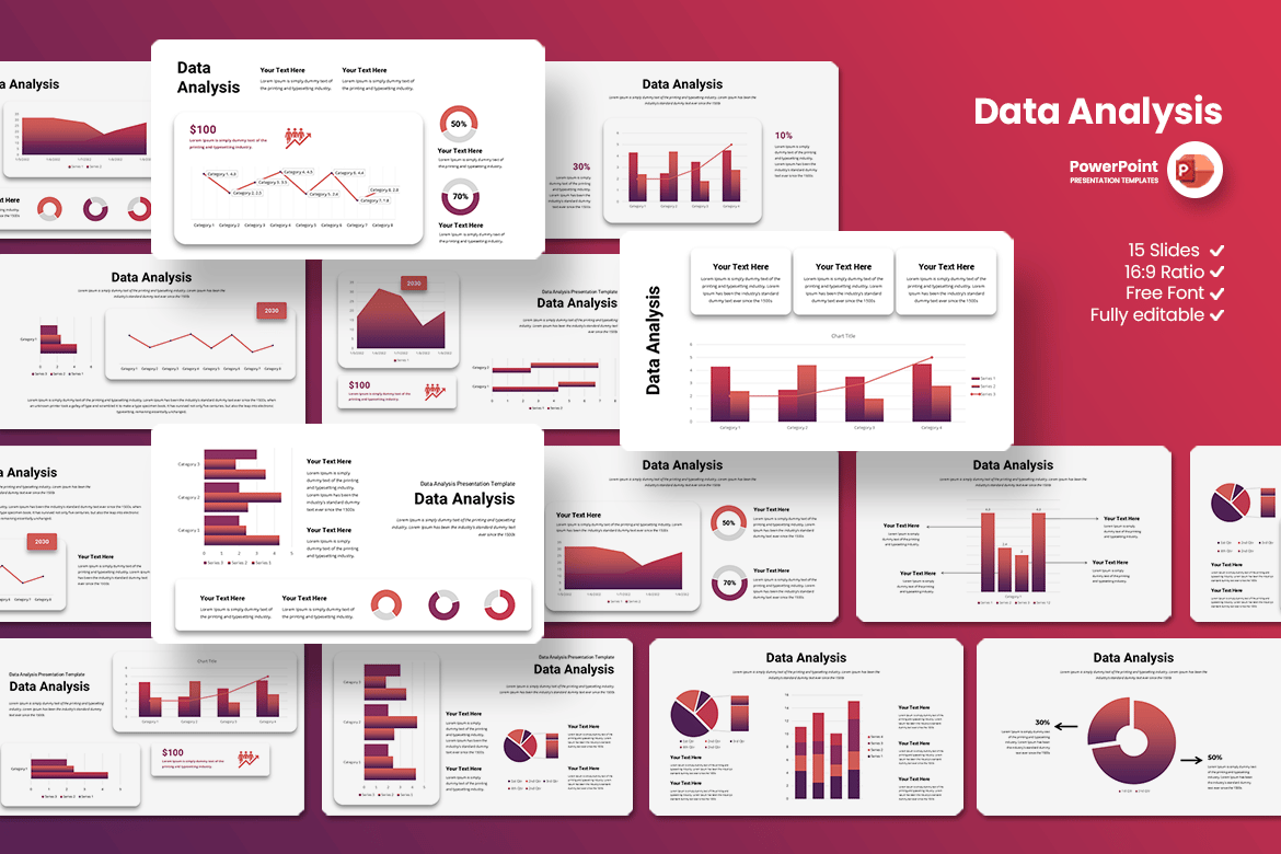 Template Presentasi PowerPoint untuk Analisis Data yang Menarik