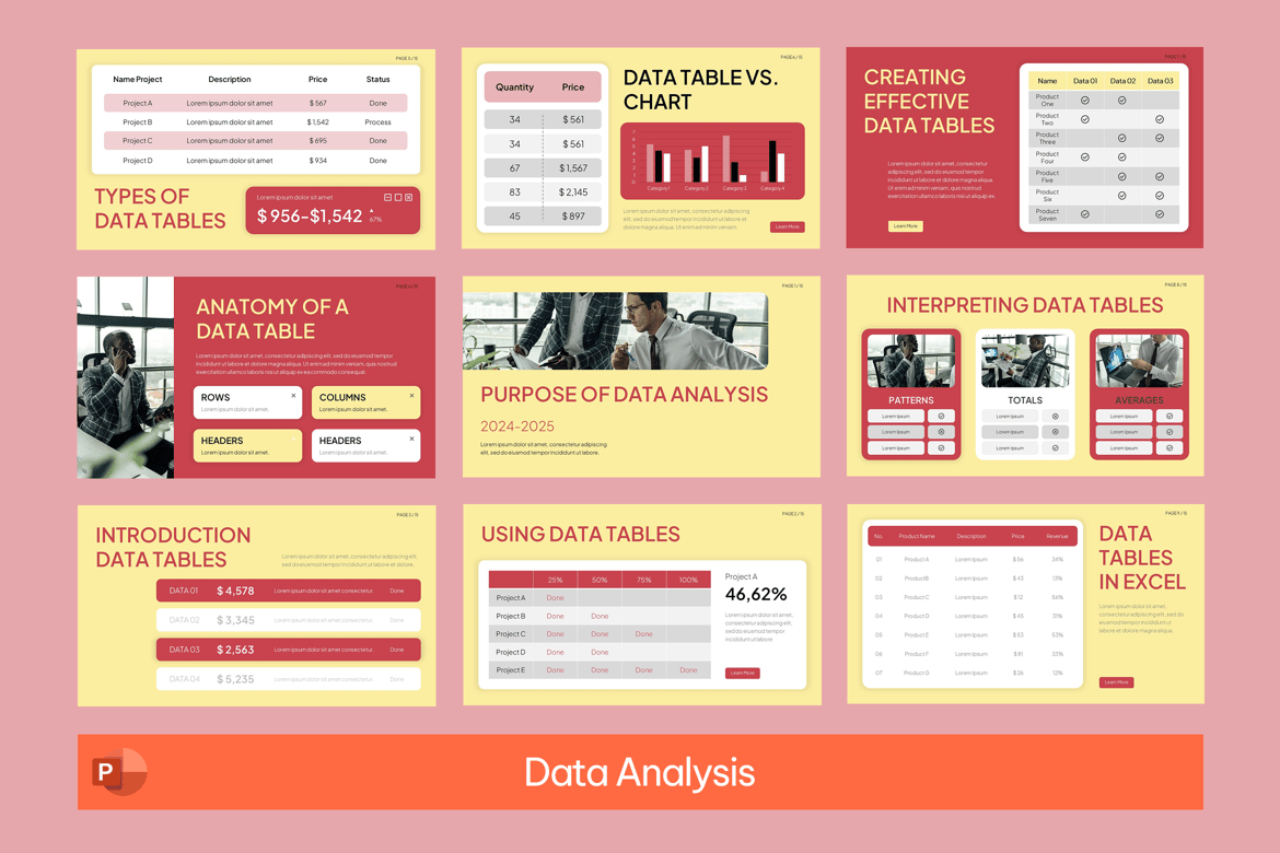 Template Presentasi PowerPoint Analisis Data yang Profesional