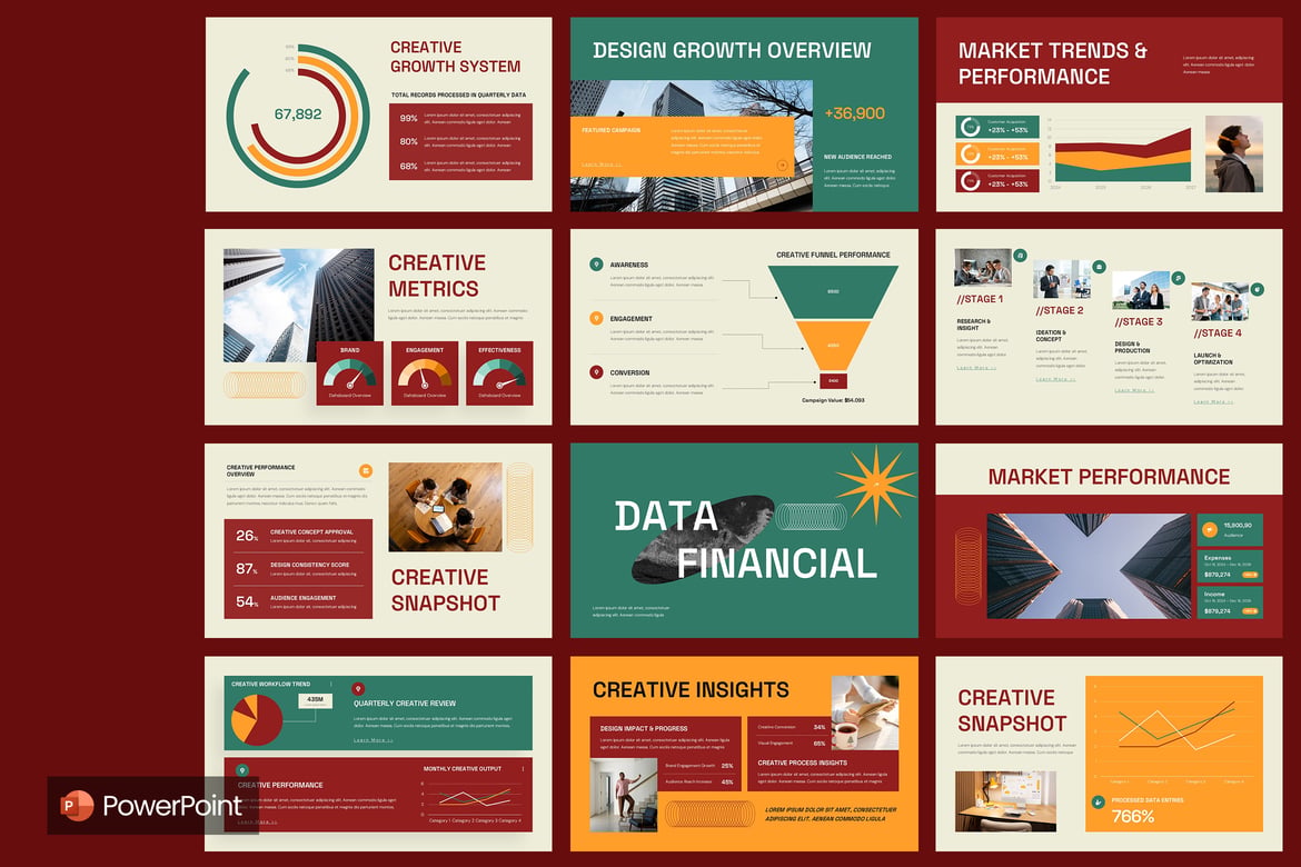 Template PowerPoint Keuangan yang Modern dan Profesional