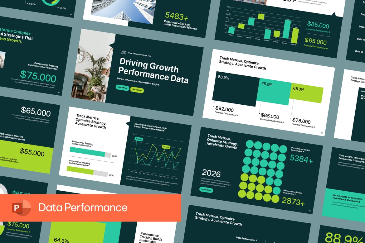 Template Presentasi Kinerja Data yang Menarik dan Efektif