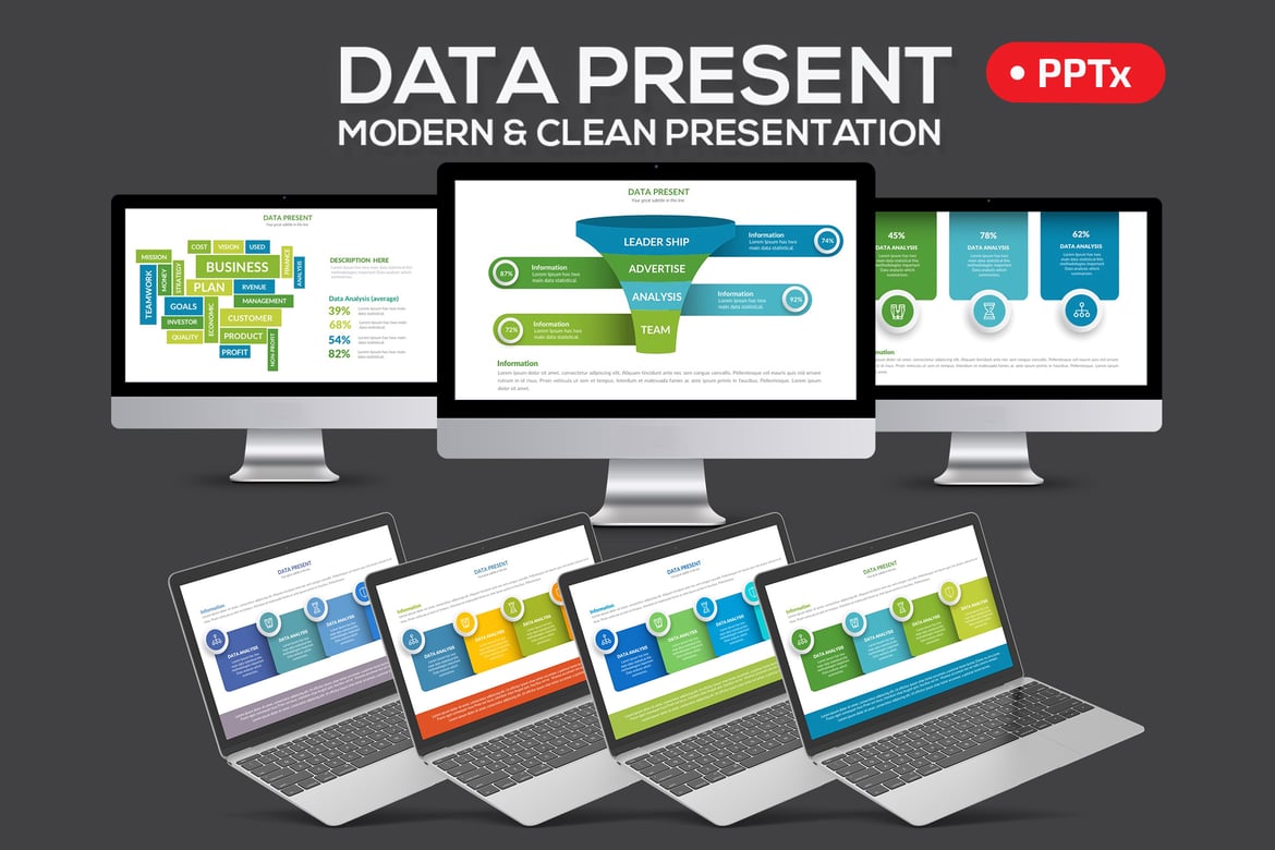 Template Presentasi Powerpoint Data yang Menarik dan Interaktif