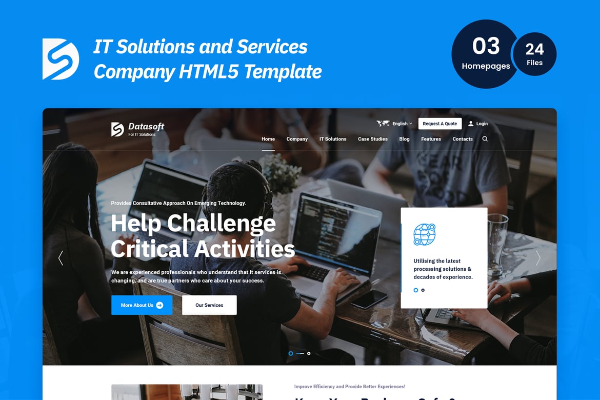 Datasoft - Template Website Solusi & Layanan IT Modern