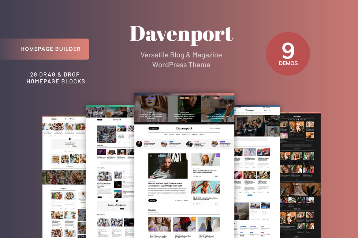 Davenport - Tema WordPress Blog dan Majalah Modern yang Responsif