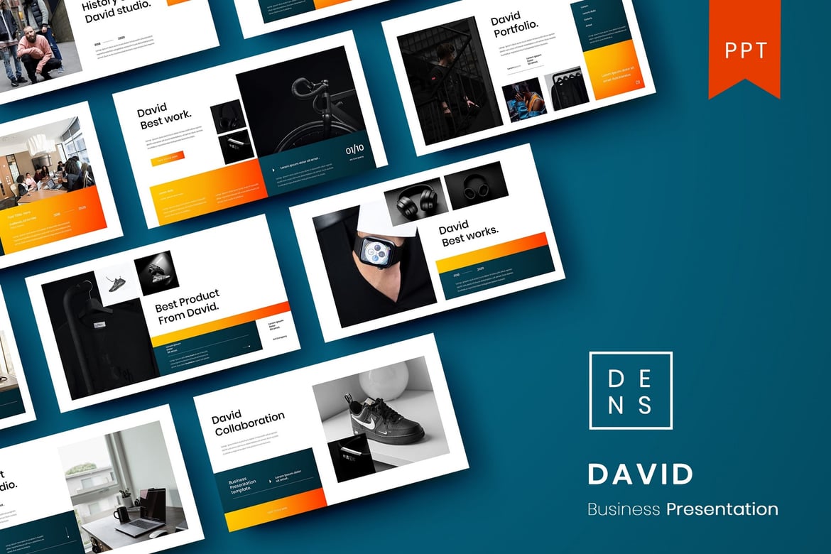 Template Presentasi Bisnis David – PowerPoint yang Menarik