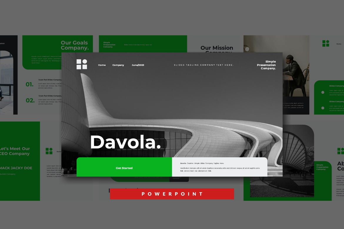 Template PowerPoint Davola: Solusi Presentasi Kreatif Anda