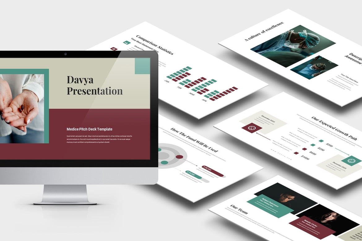 Template Presentasi PowerPoint Davya: Solusi Profesional untuk Pitch Deck Anda
