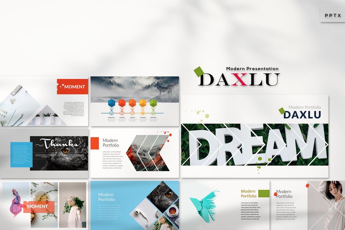 Daxlu - Template PowerPoint Kreatif dan Serbaguna