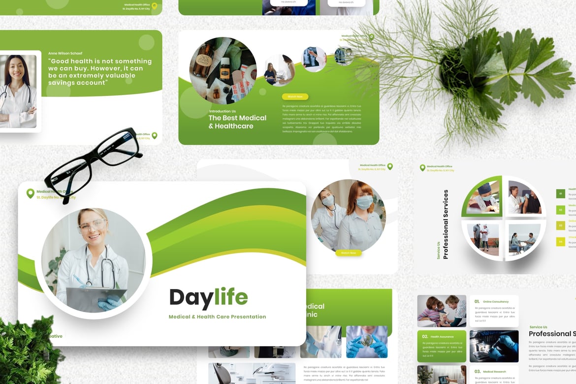 Daylife - Template Powerpoint Medis dan Kesehatan yang Menarik