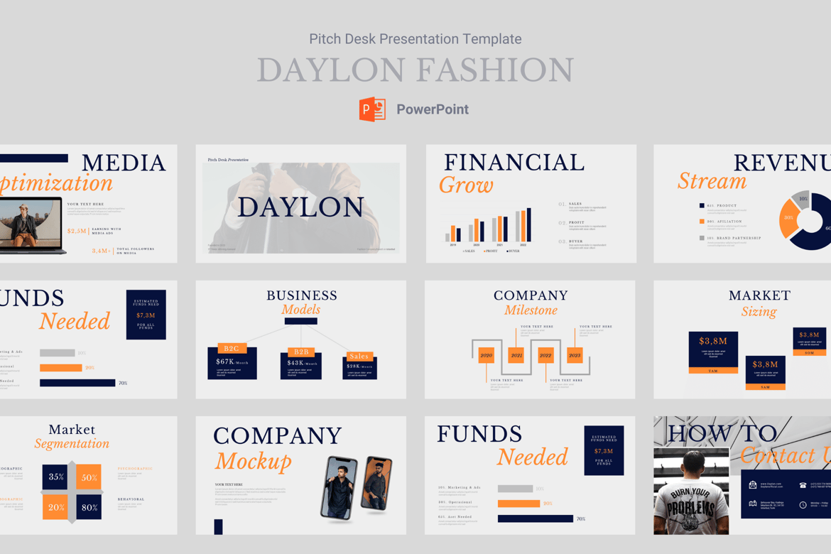 Template Presentasi Pitch Deck Daylon untuk PowerPoint yang Menarik dan Profesional