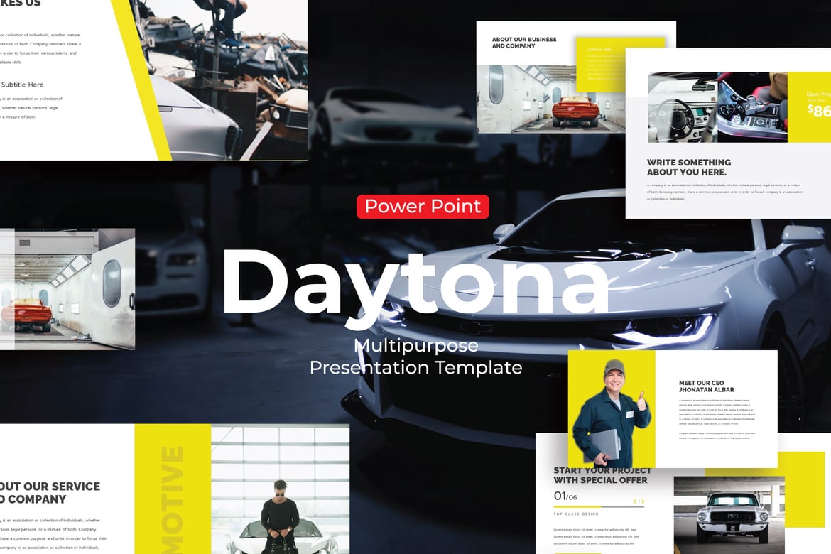 Template PowerPoint Daytona - Solusi Presentasi Multifungsi