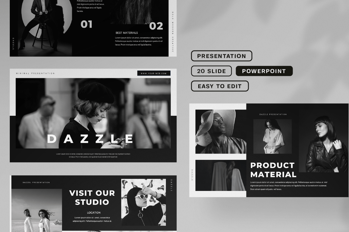 Template Presentasi Powerpoint Dazzle yang Menawan