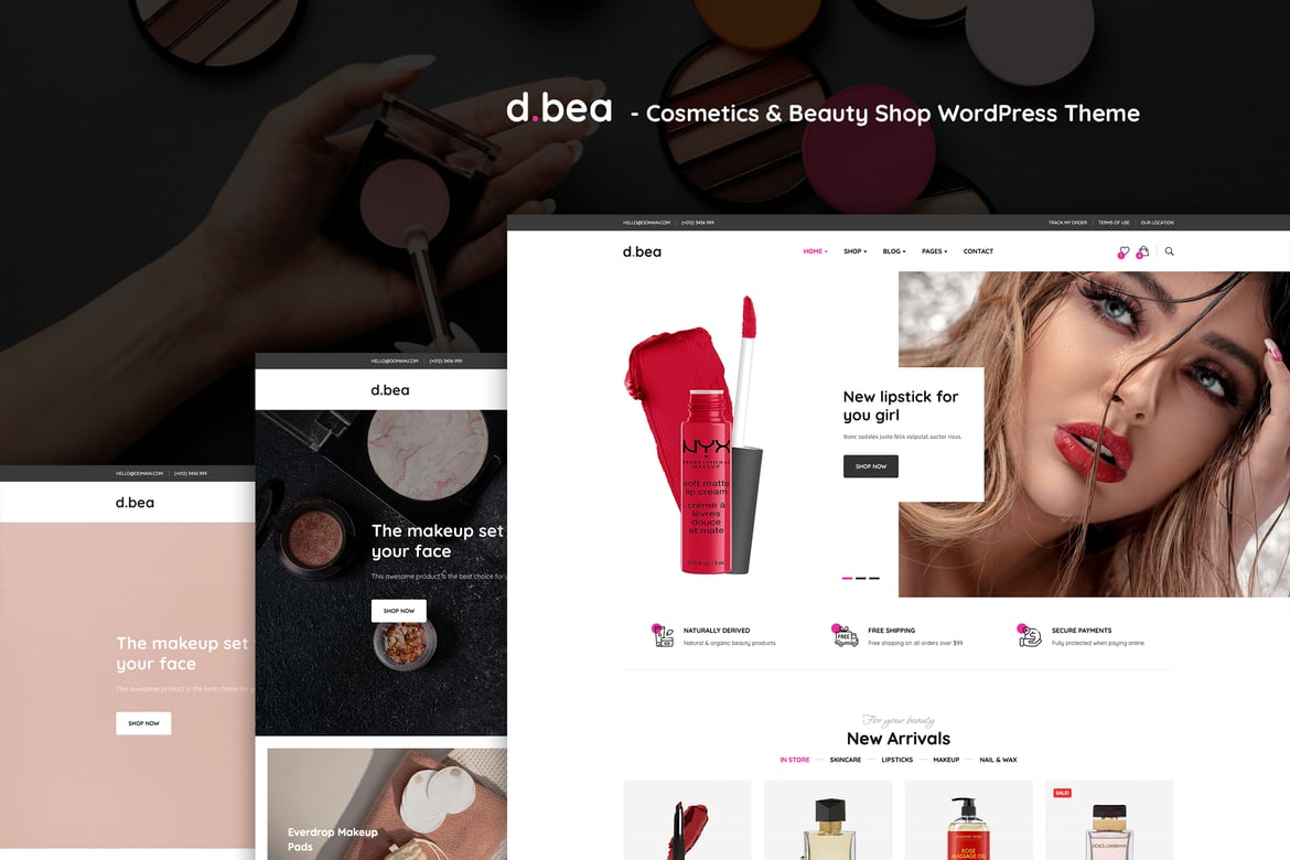 DBea - Tema WordPress untuk Toko Kosmetik & Kecantikan yang Menawan