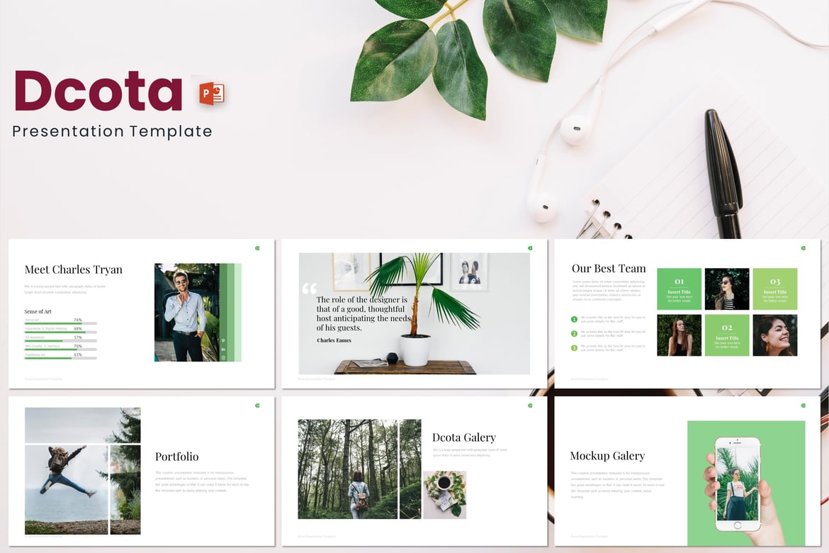 Dcota - Template PowerPoint Kreatif dan Minimalis