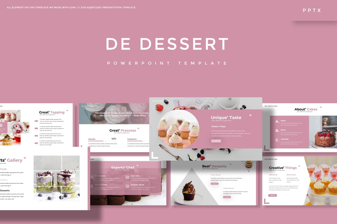 Template PowerPoint De Dessert - Kreasikan Presentasi Menarik Anda