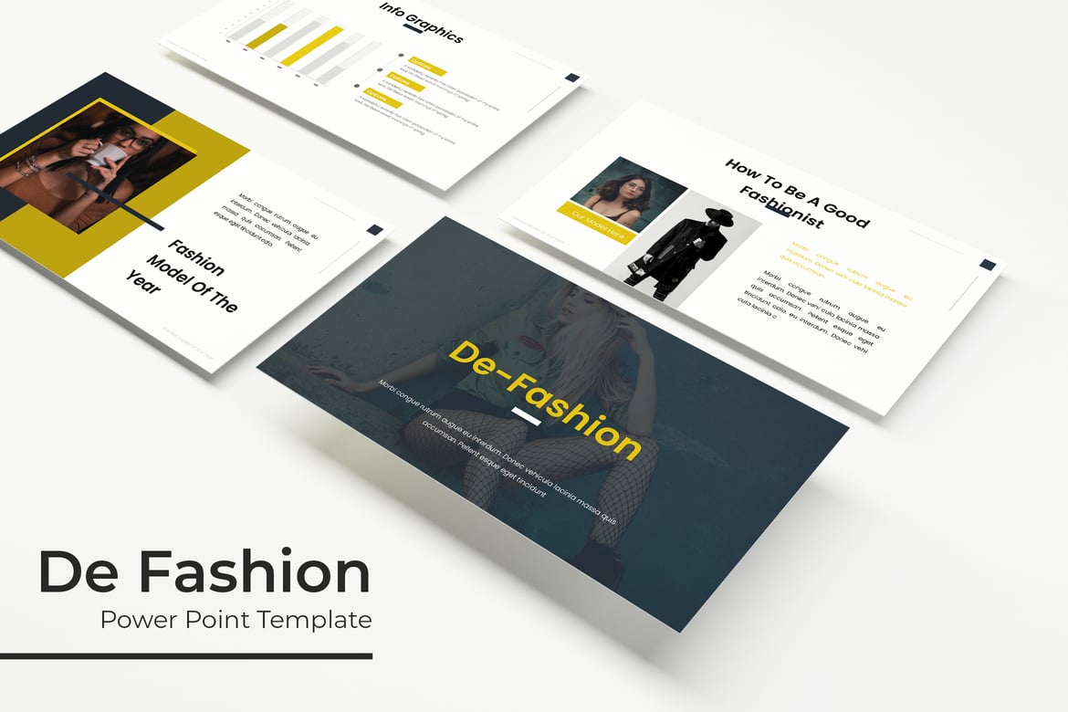 Template Presentasi PowerPoint De Fashion yang Menawan