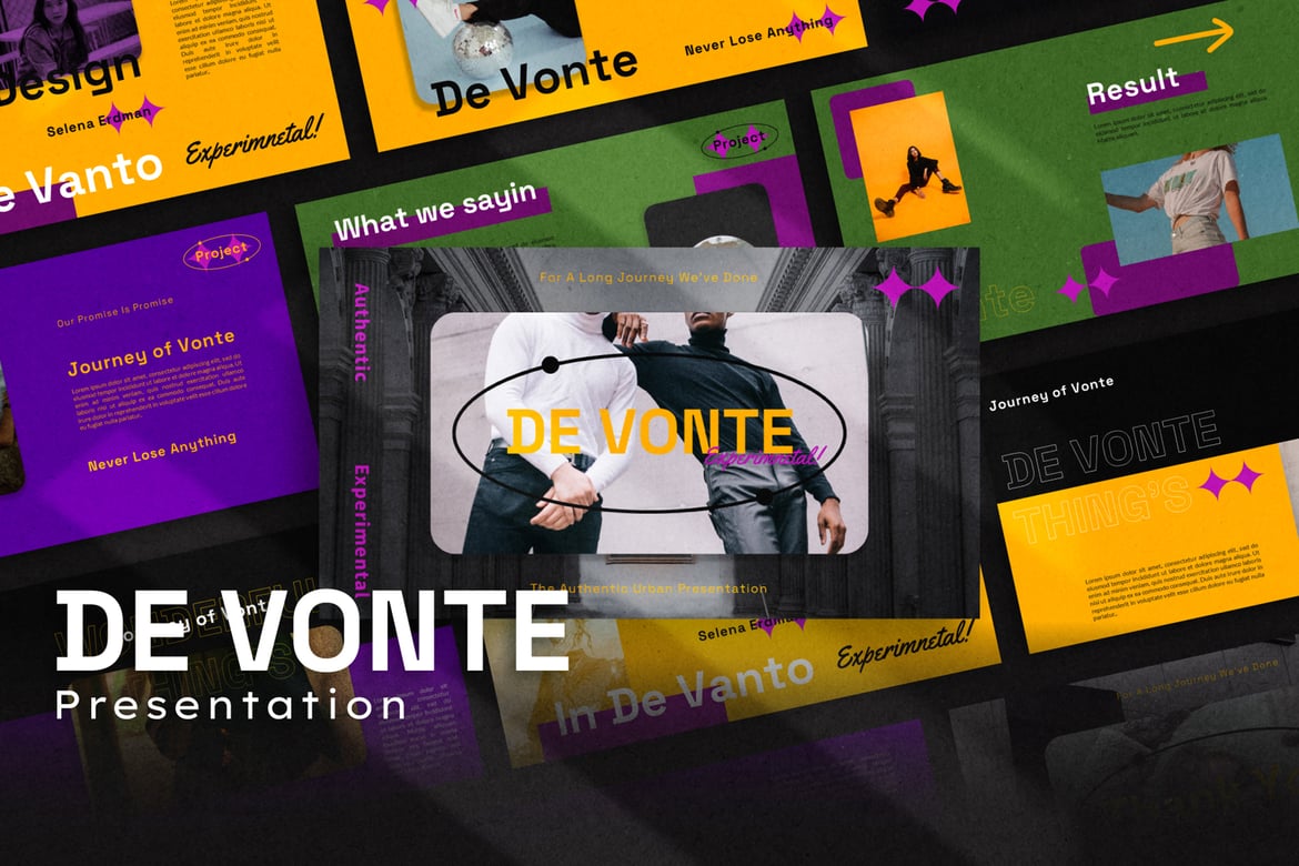 Template PowerPoint De Vonte yang Menarik dan Profesional