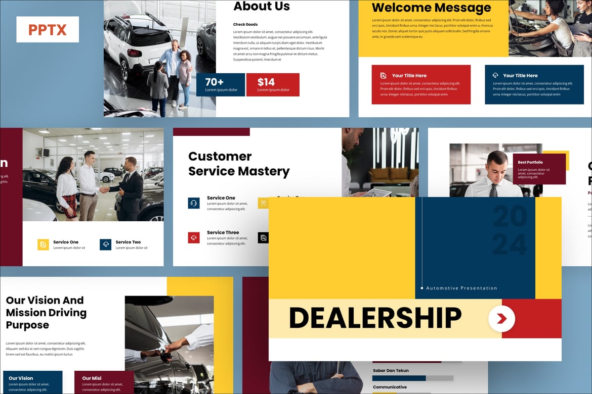 Template Presentasi Otomotif untuk Dealer yang Memukau