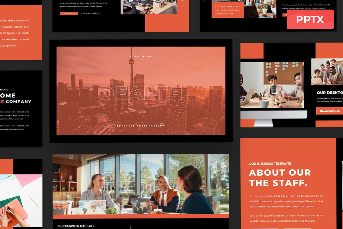 Template Presentasi PowerPoint Dealth - Modern dan Elegan untuk Segala Kebutuhan