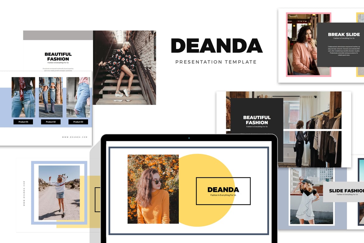 Deanda: Template Powerpoint Fashion, Pakaian & Gaya Hidup yang Menarik