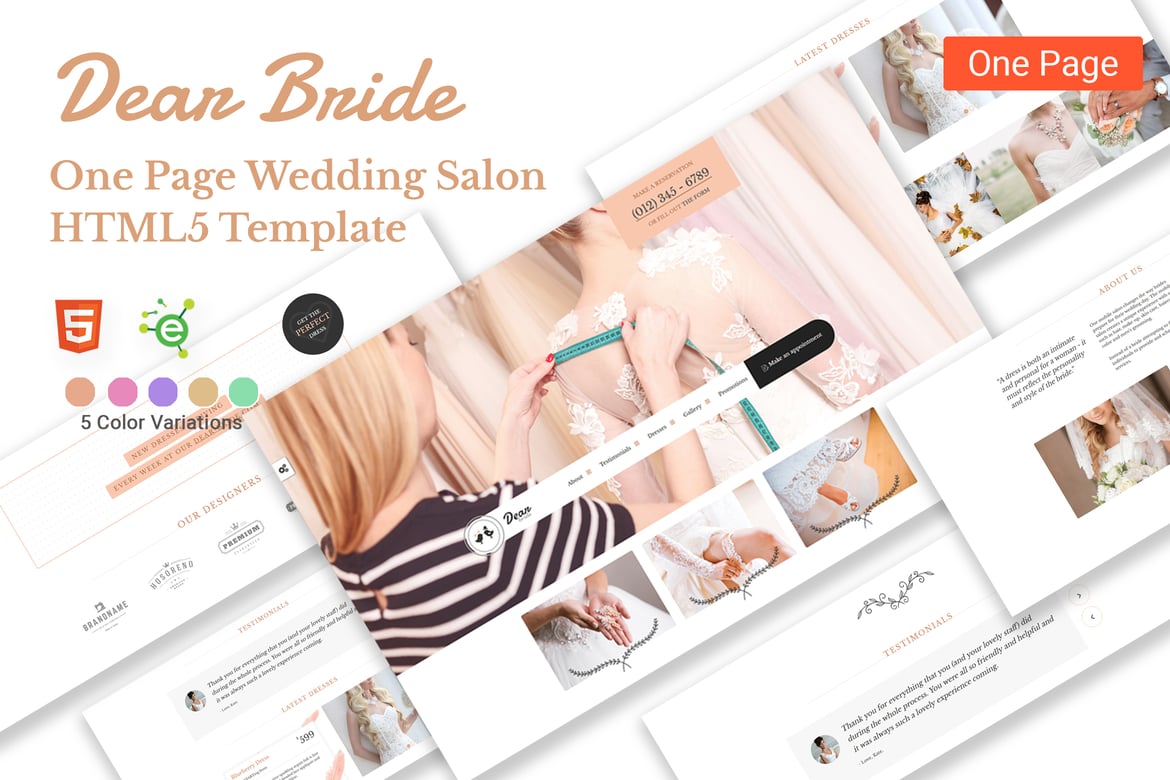 Template Website DearBride - Solusi Modern untuk Salon Pernikahan