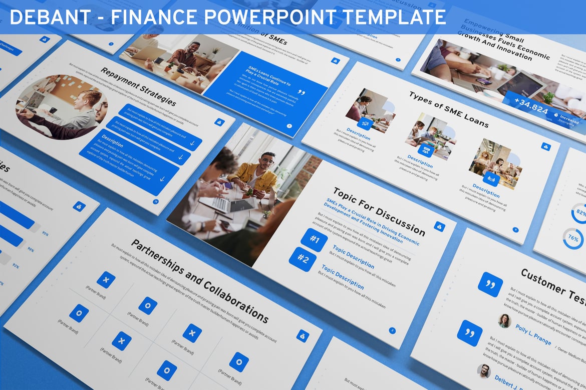 Template Presentasi Keuangan Debant - Solusi Profesional untuk Bisnis Anda