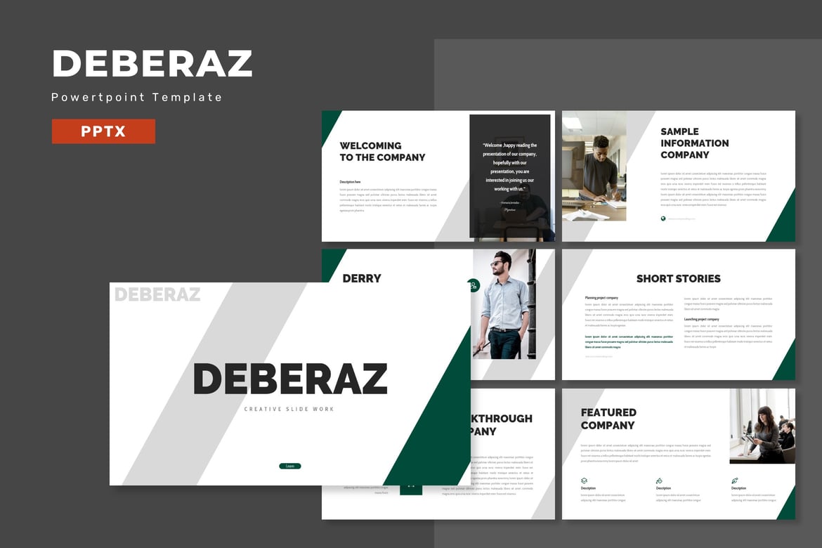 Deberaz - Template PowerPoint Kreatif untuk Presentasi Menarik