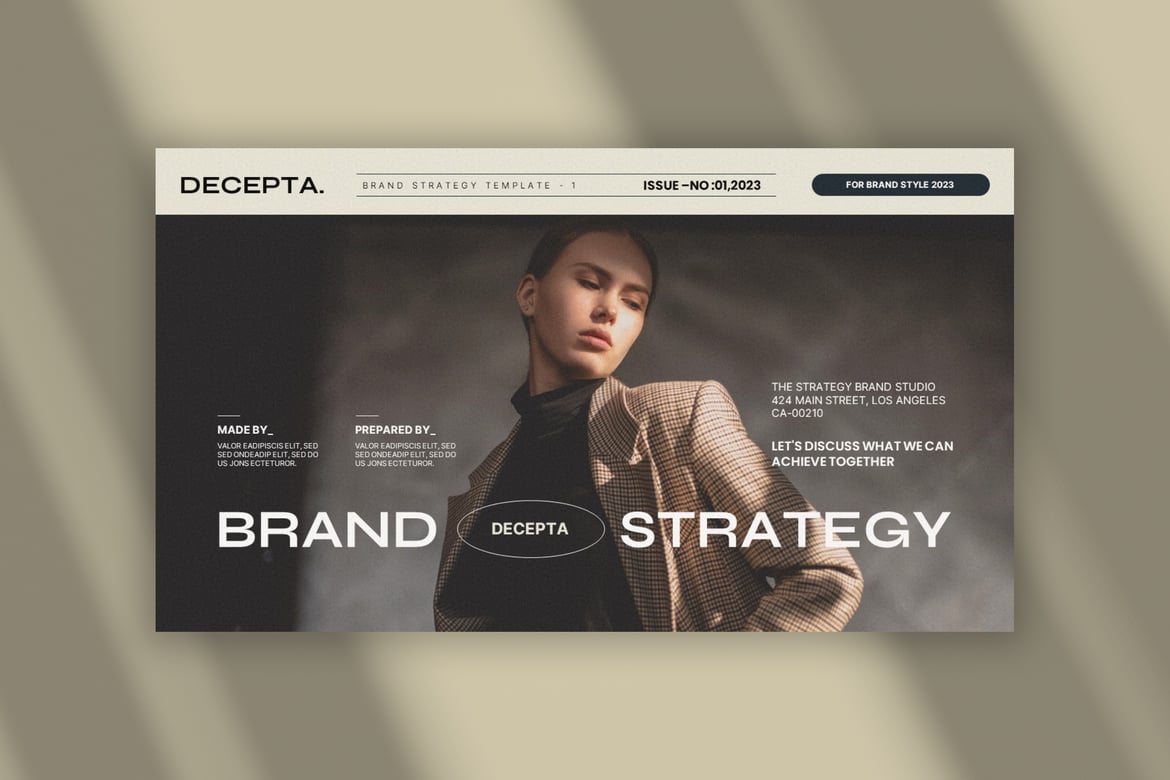 Decepta - Template Powerpoint Strategi Merek yang Minimalis