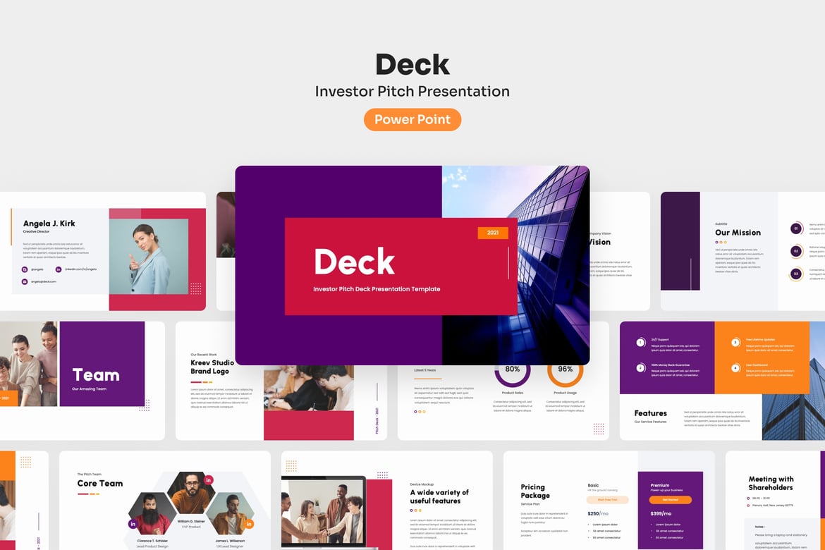 Template PowerPoint Presentasi Pitch Investor yang Menarik