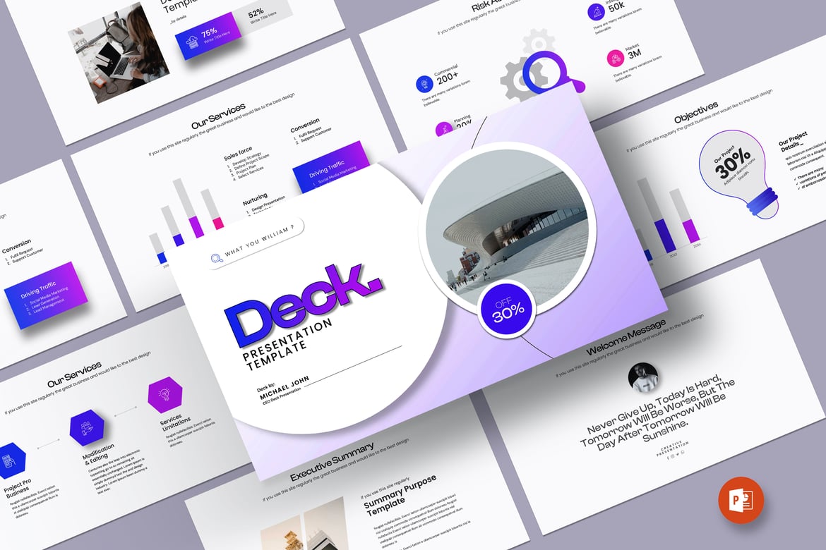 Template Presentasi PowerPoint Deck yang Profesional dan Menarik