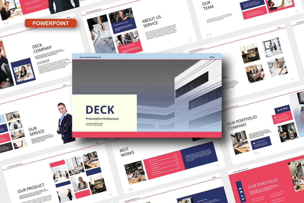 Template PowerPoint Deck yang Elegan dan Serbaguna