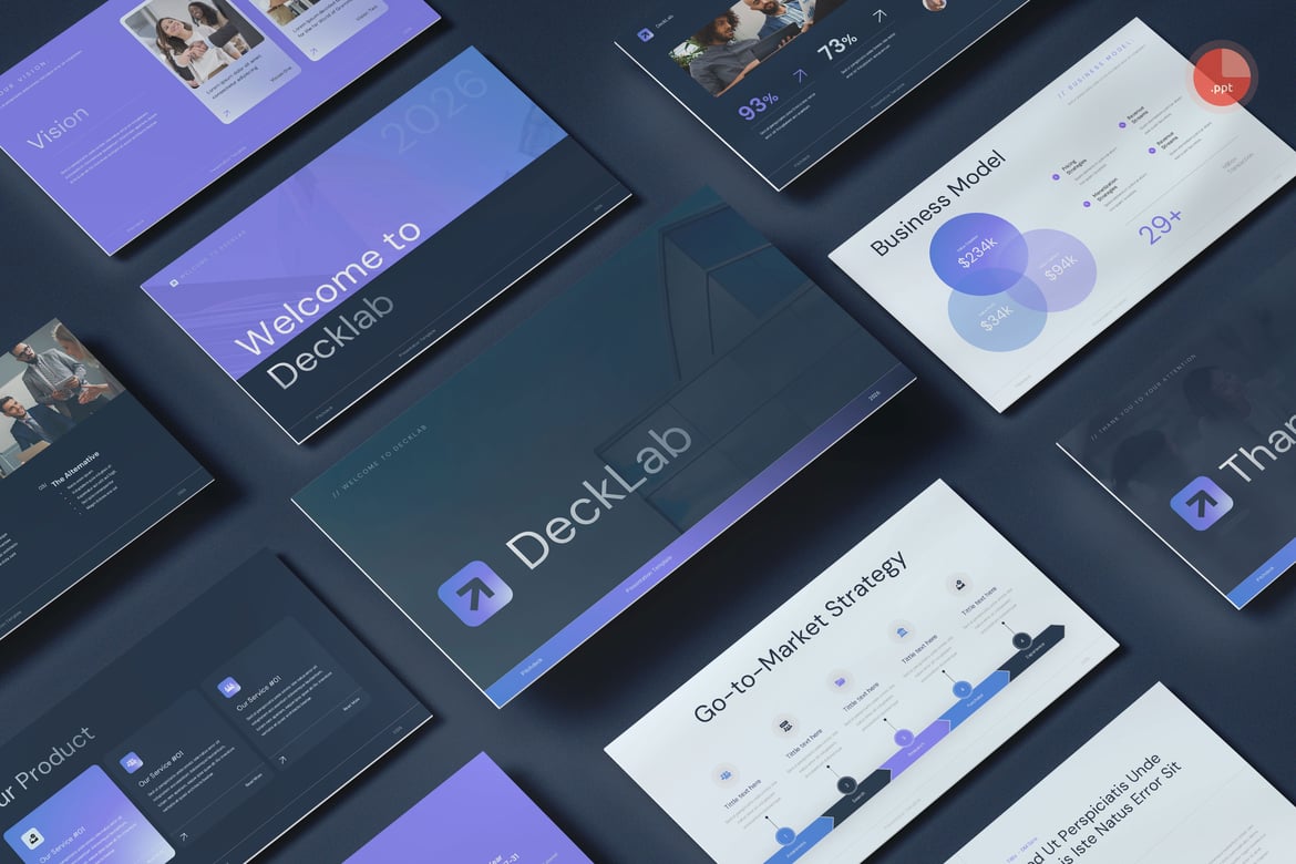 Decklab - Template Presentasi PowerPoint untuk Startup dan Bisnis