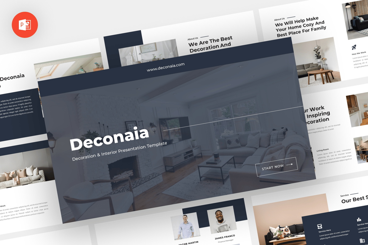 Deconaia - Template Powerpoint Dekorasi yang Menawan