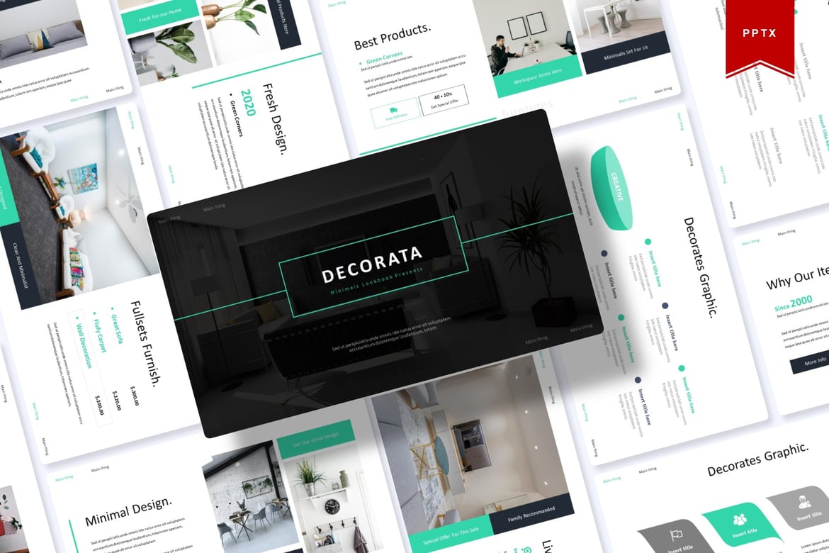 Template Presentasi Profesional Decorata | Powerpoint Template Terbaik