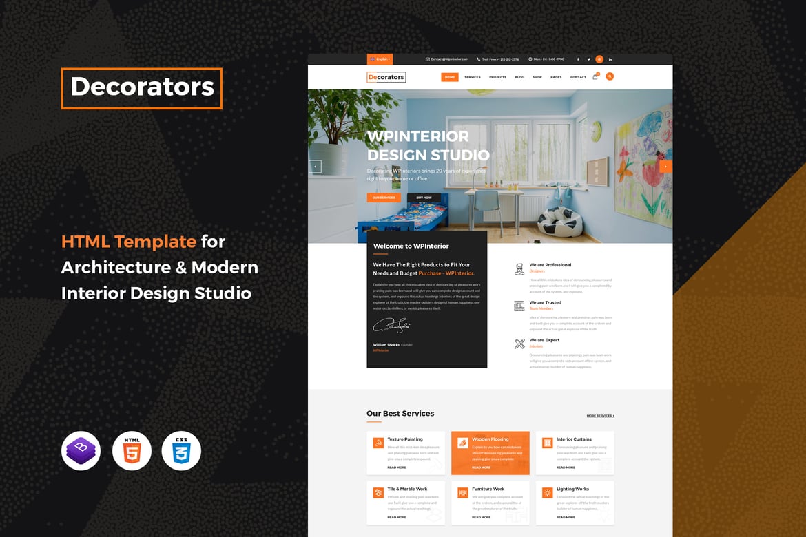 Template Website Decorators - Solusi Desain Arsitektur & Interior Modern