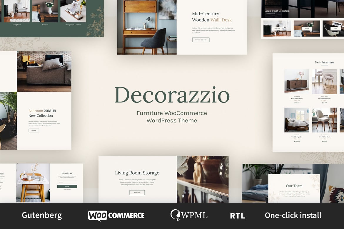 Decorazzio - Tema WordPress Premium untuk Toko Furnitur dan Desain Interior