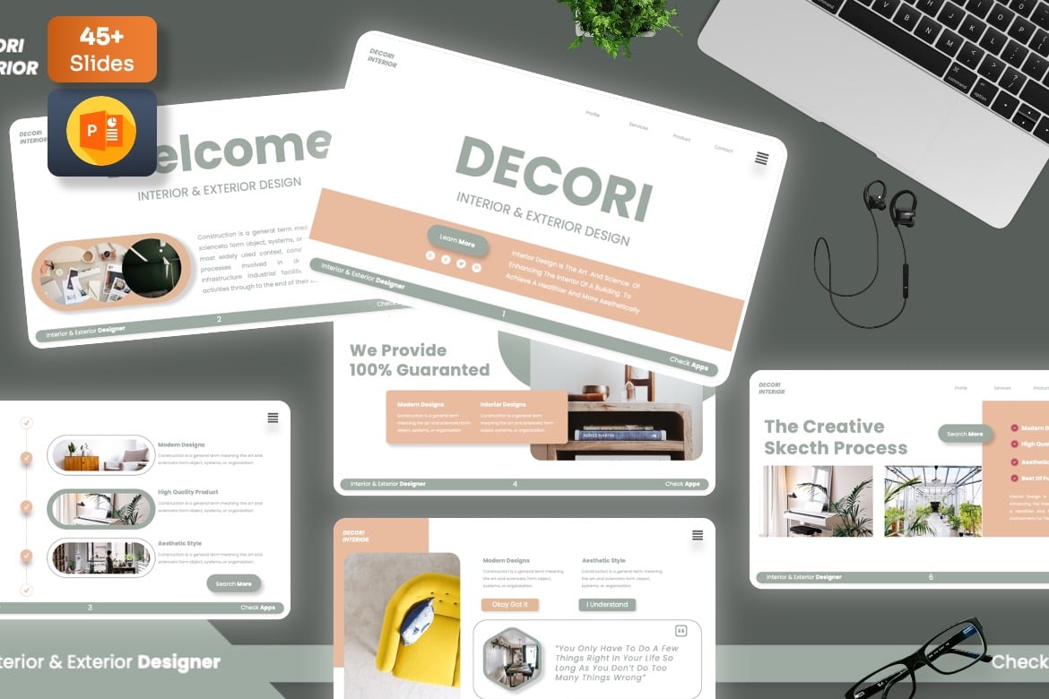 Template Presentasi Interior Decori - Pilihan Tepat untuk Proyek Anda