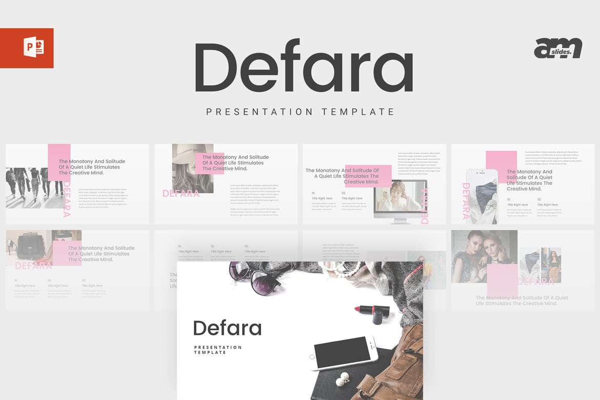 Defara - Template PowerPoint Kreatif dan Minimalis