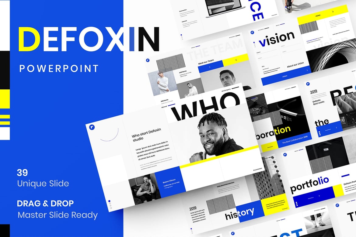 Defoxin – Template PowerPoint Bisnis yang Menarik