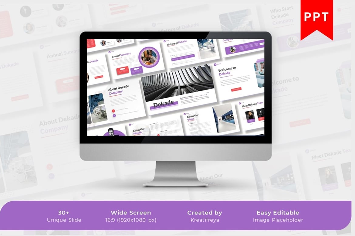 DEKADE - Template PowerPoint Kreatif untuk Bisnis