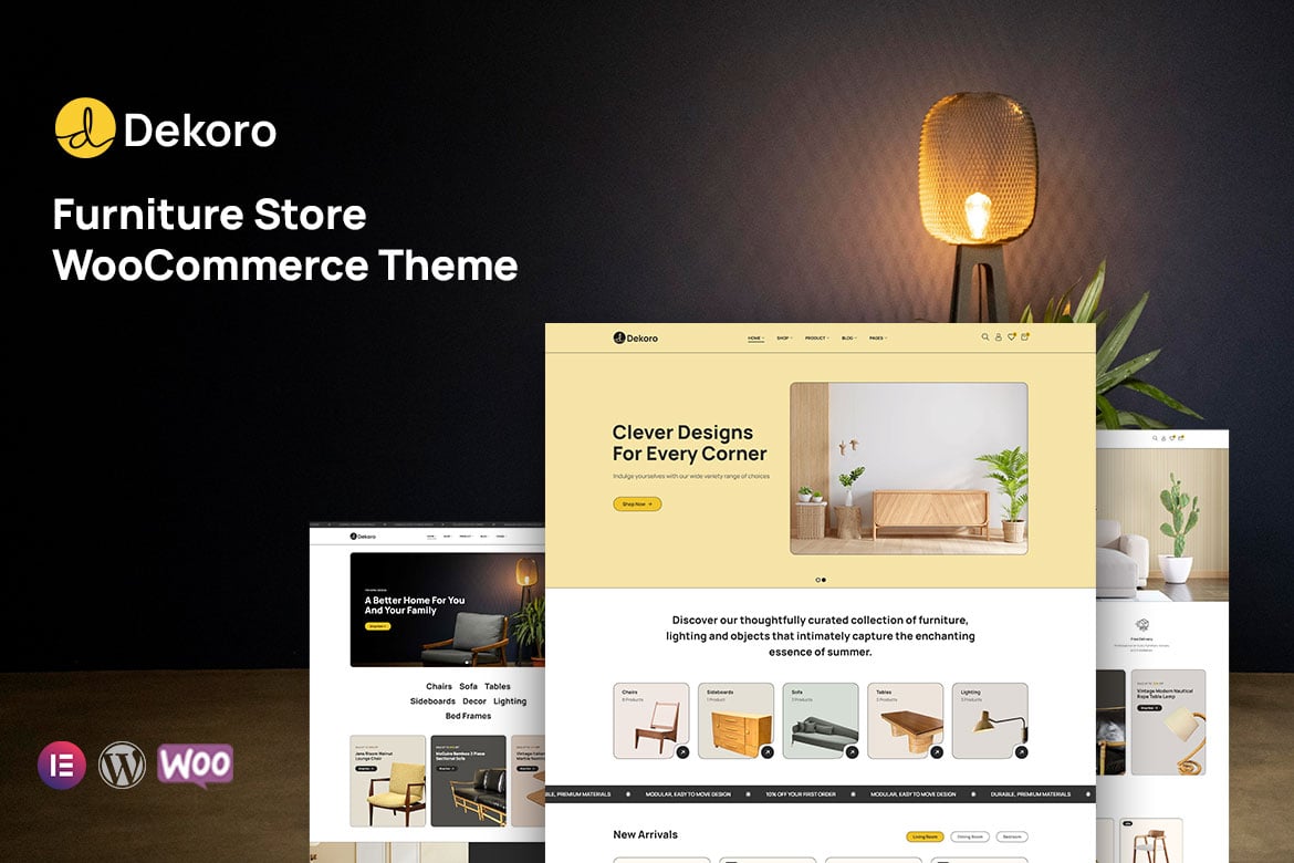 Dekoro - Tema WordPress WooCommerce untuk Toko Furniture Modern