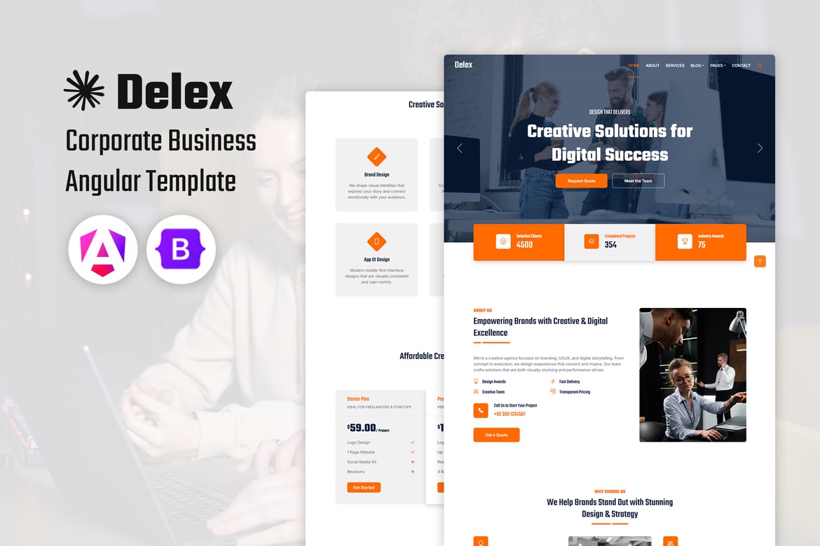 Delex - Template Website Bisnis Korporat Angular yang Profesional