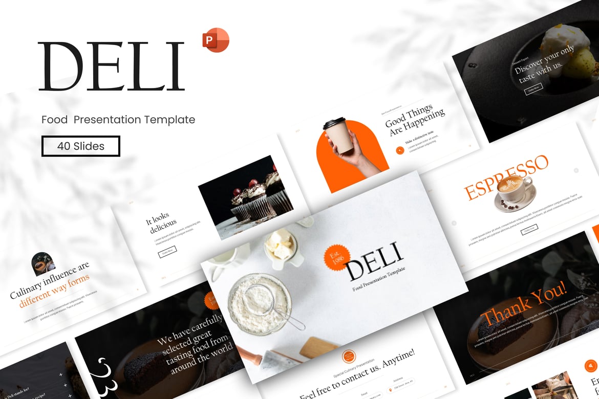 Template Presentasi Deli Makanan yang Menarik dan Profesional