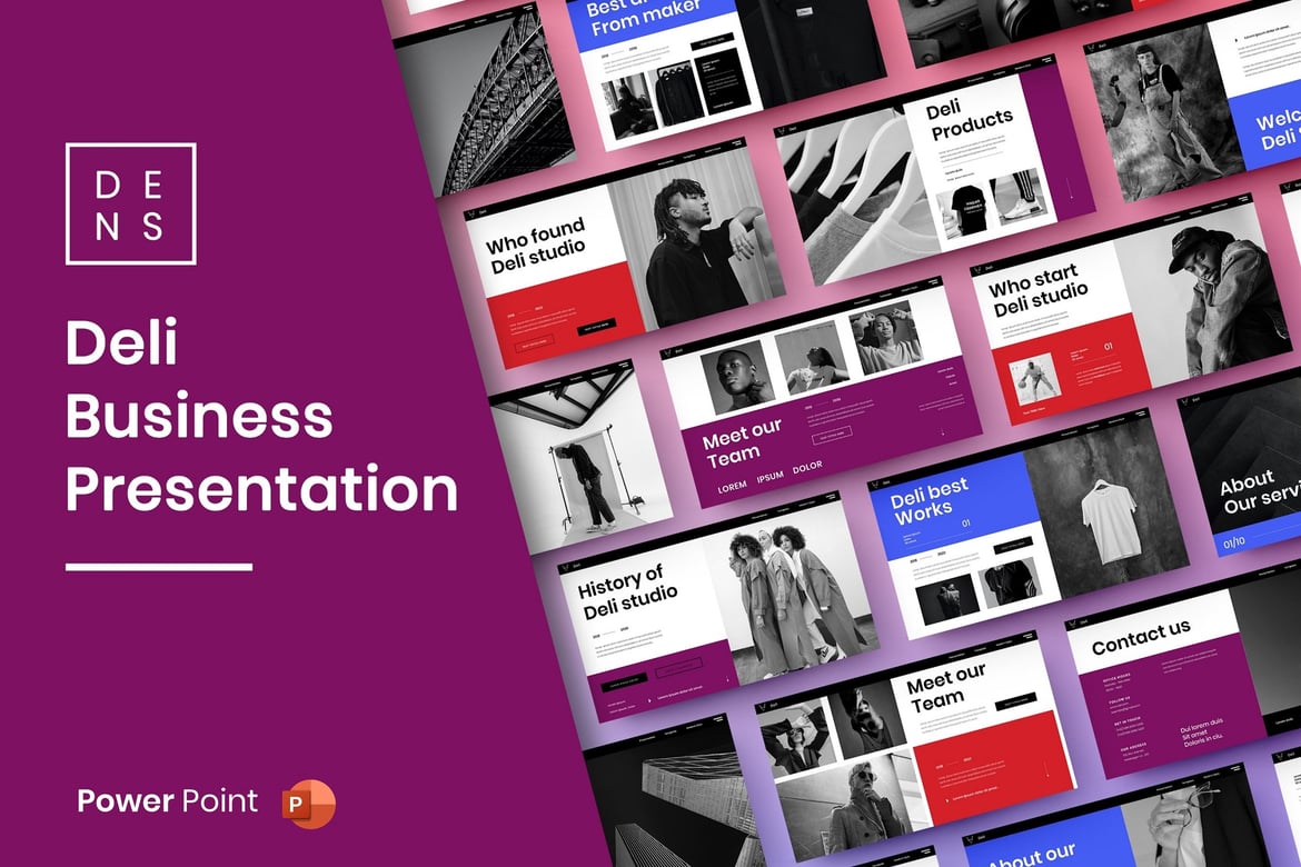 Template PowerPoint Bisnis Delia yang Menarik dan Profesional