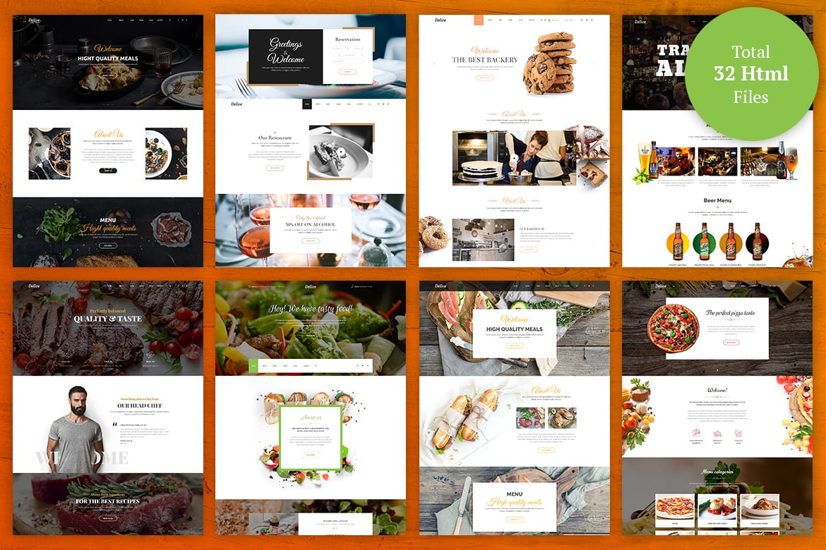 Delice - Template Website Makanan & Restoran Modern