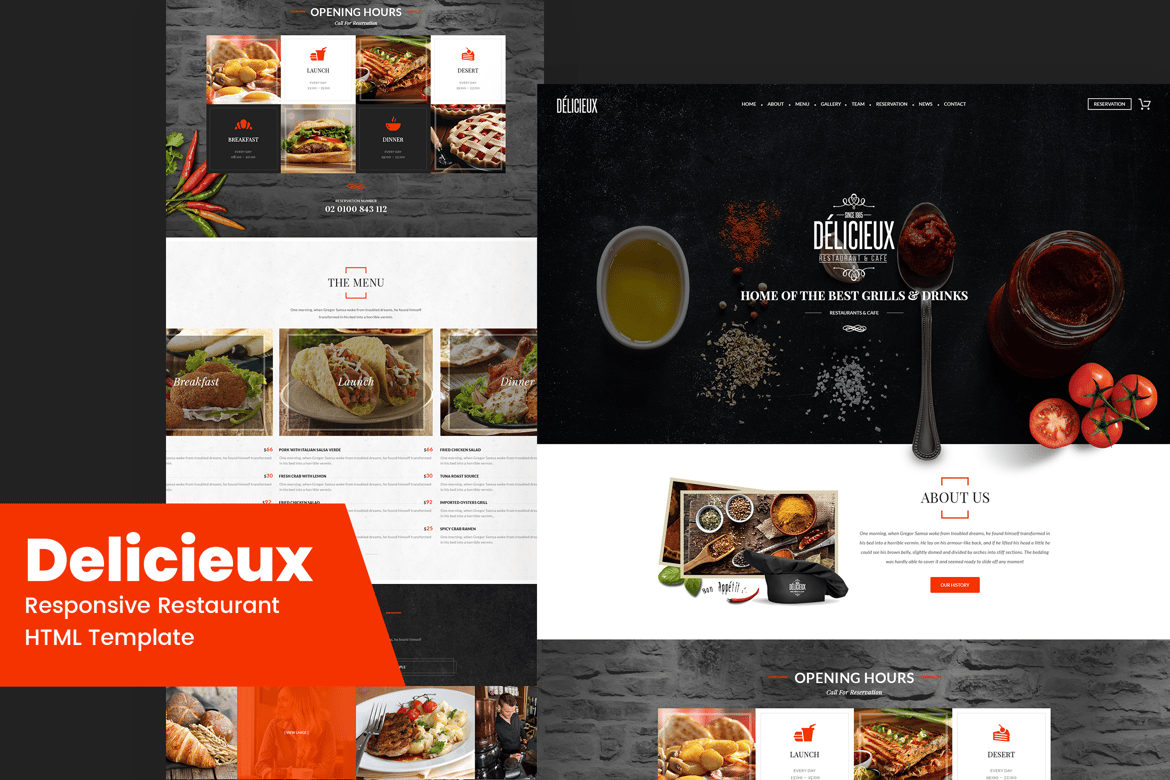 Delicieux - Template Website Restoran yang Memukau