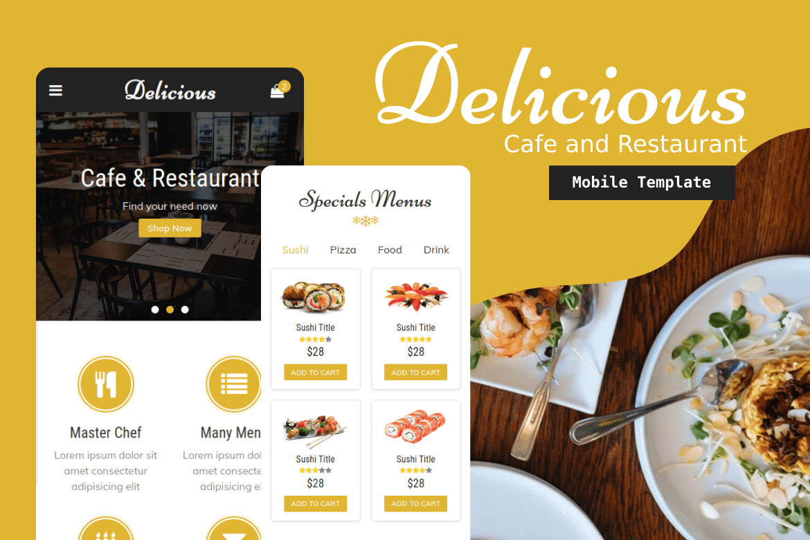 Template Website Kafe & Restoran yang Lezat dan Modern
