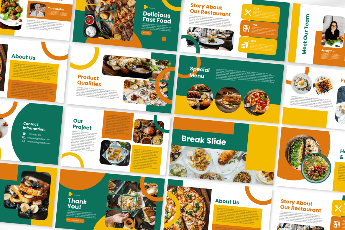 Template PowerPoint Fast Food yang Menarik dan Praktis