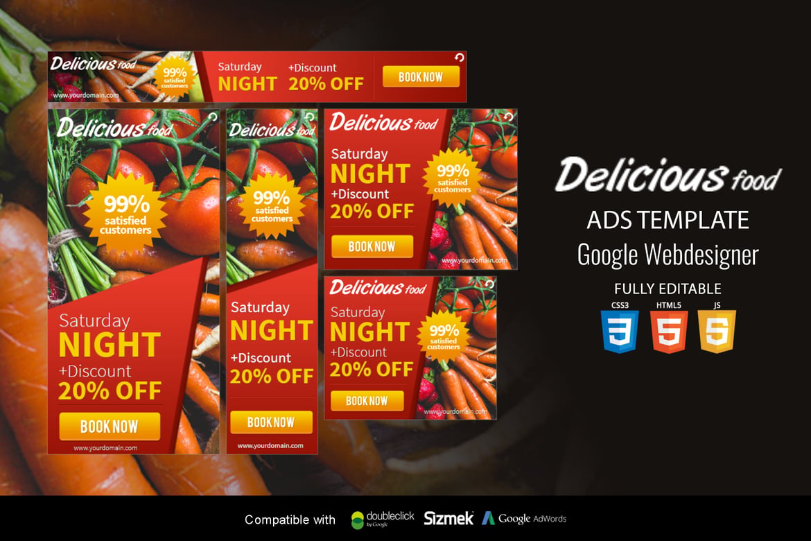 Template Iklan Html5 yang Menggugah Selera